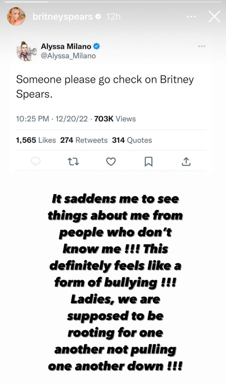 Alyssa Milano Apologizes To Britney Spears For Bullying Her On