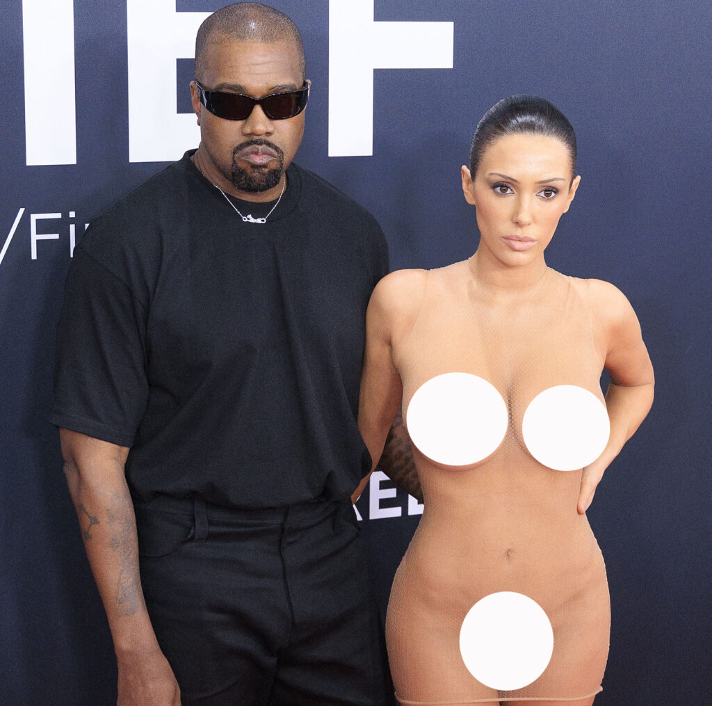 Bianca Censori Walks The Grammys Red Carpet With Kanye West Basically