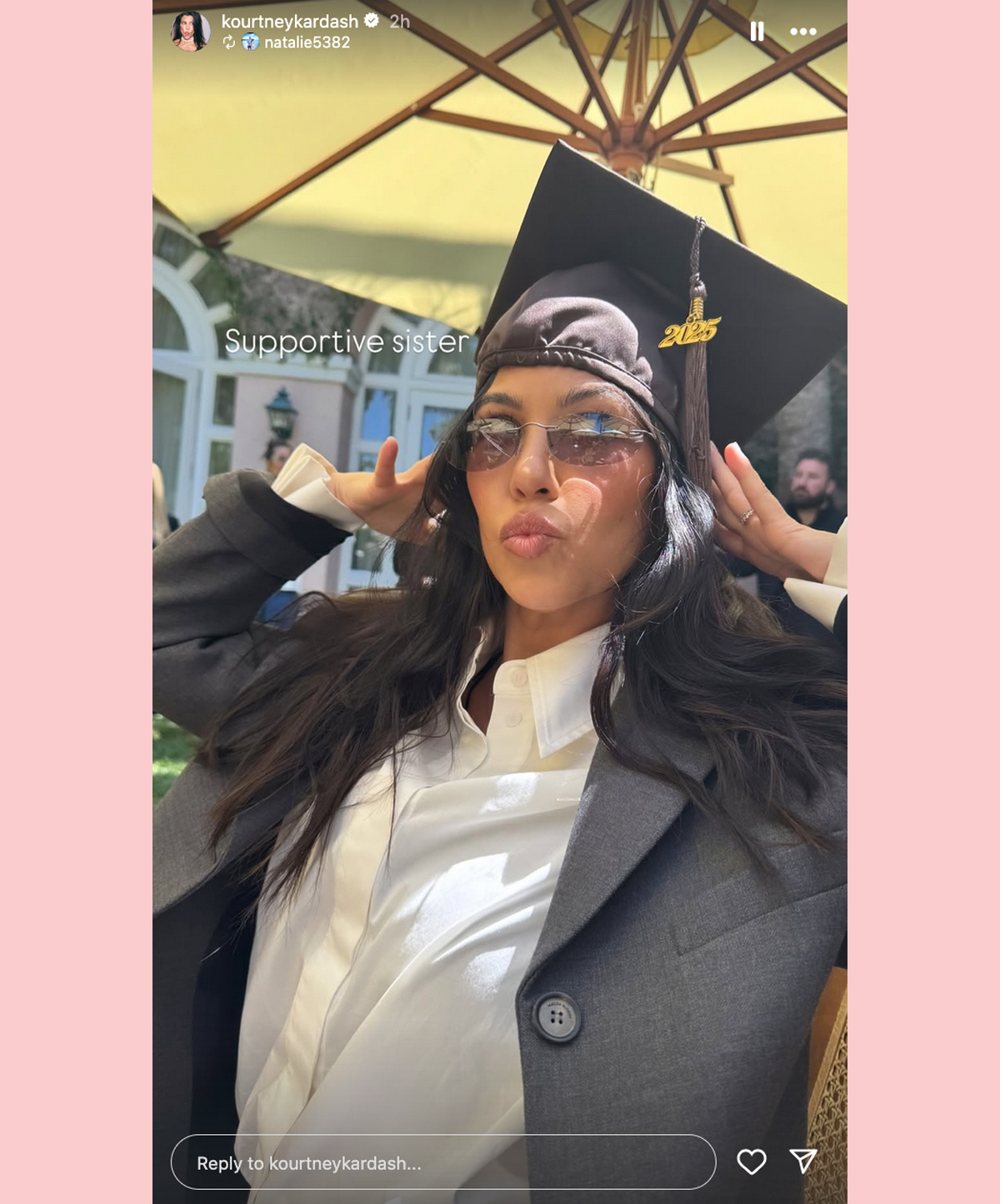 Kourtney Kardashian Supports Kim graduating Law School