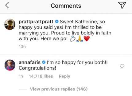 Here's What Anna Faris Had To Say About Chris Pratt's Engagement