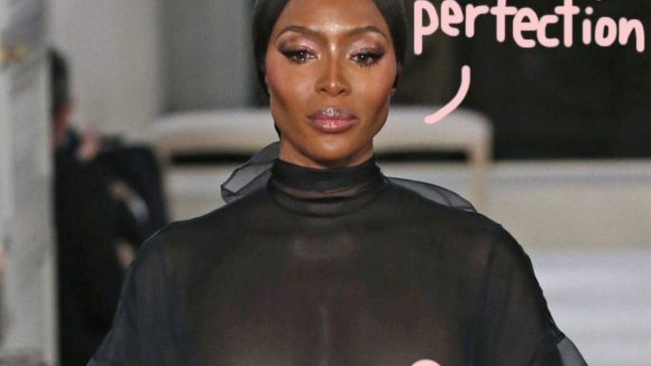 Naomi Campbell Just Freed the Nipple in a Totally Sheer Rhinestone Gown