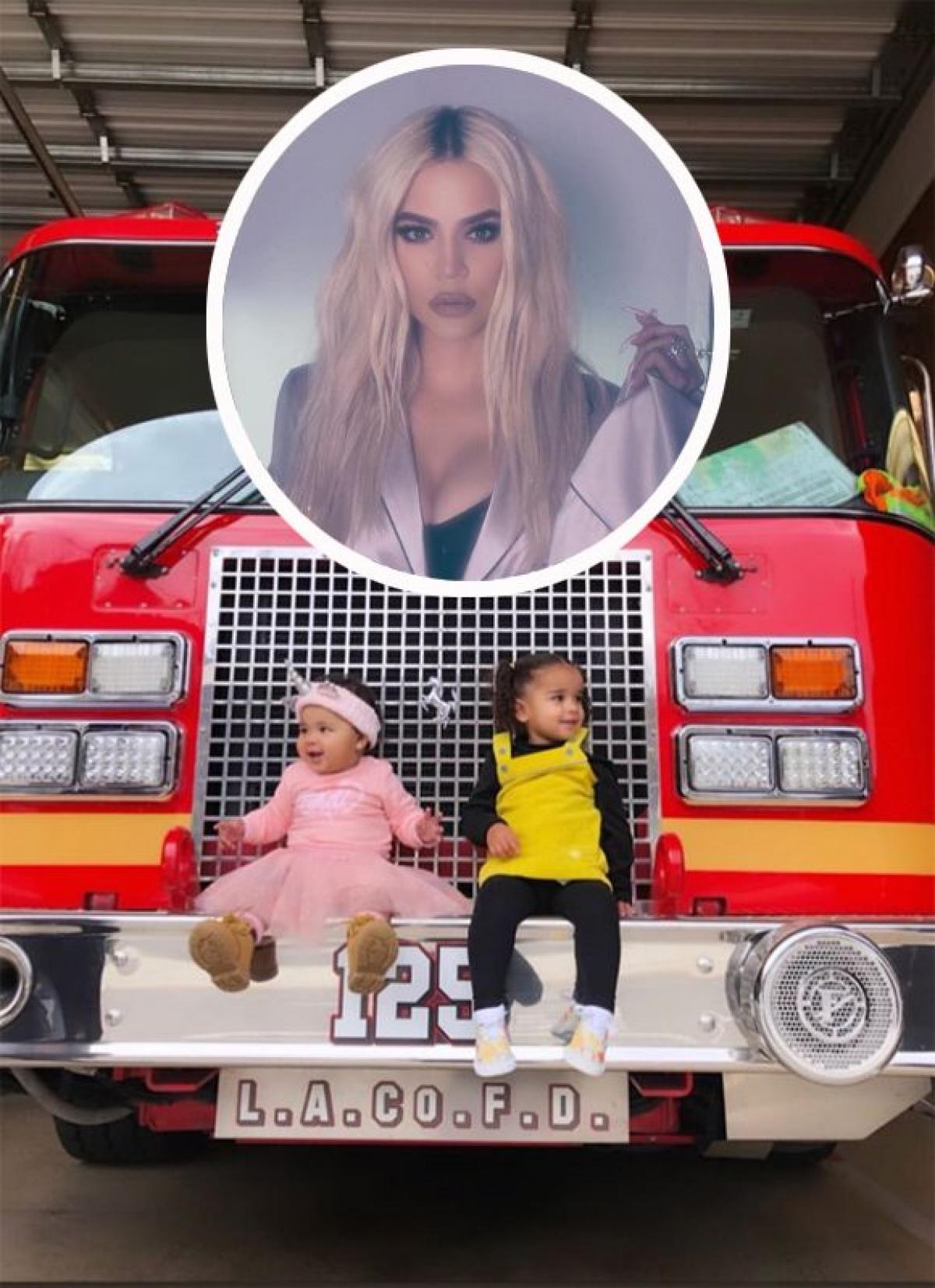 Khloe Kardashian Takes True & Dream To Visit Firefighters Amid Rob