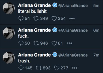 Ariana Grande Clarifies Tweeting & Deleting Angry Messages After Cardi ...