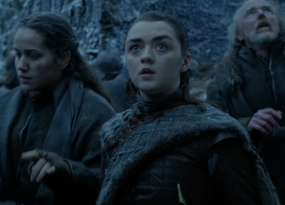 Arya sees dragons for the first time