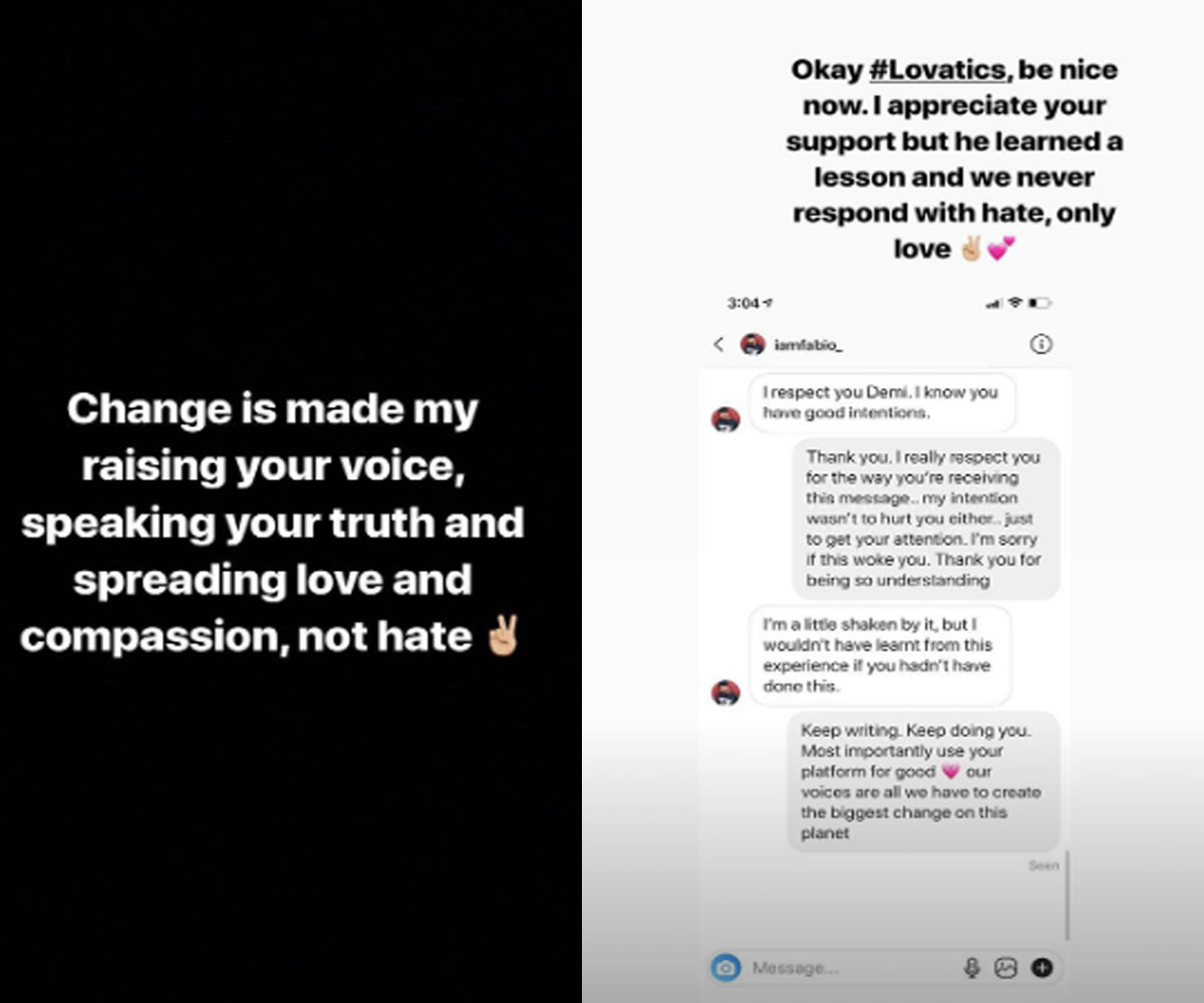 Demi Lovato talks to writer about body shaming