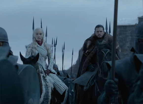 Jon and Daenerys arrive at Winterfell