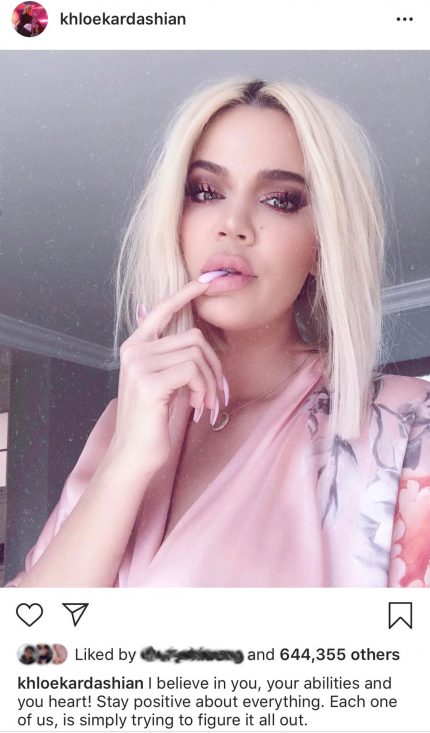 Khloe Kardashian posts to Instagram amid Tristan Thompson drama