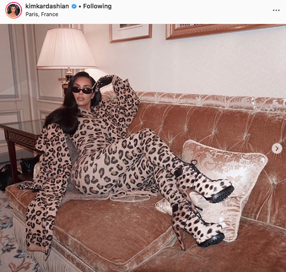 Kim Kardashian leopard outfit