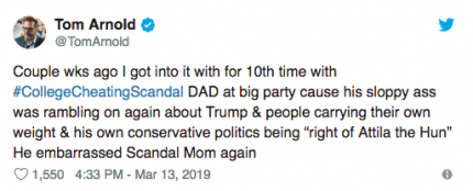 tom arnold tweets about mossimo giannulli hypocrisy