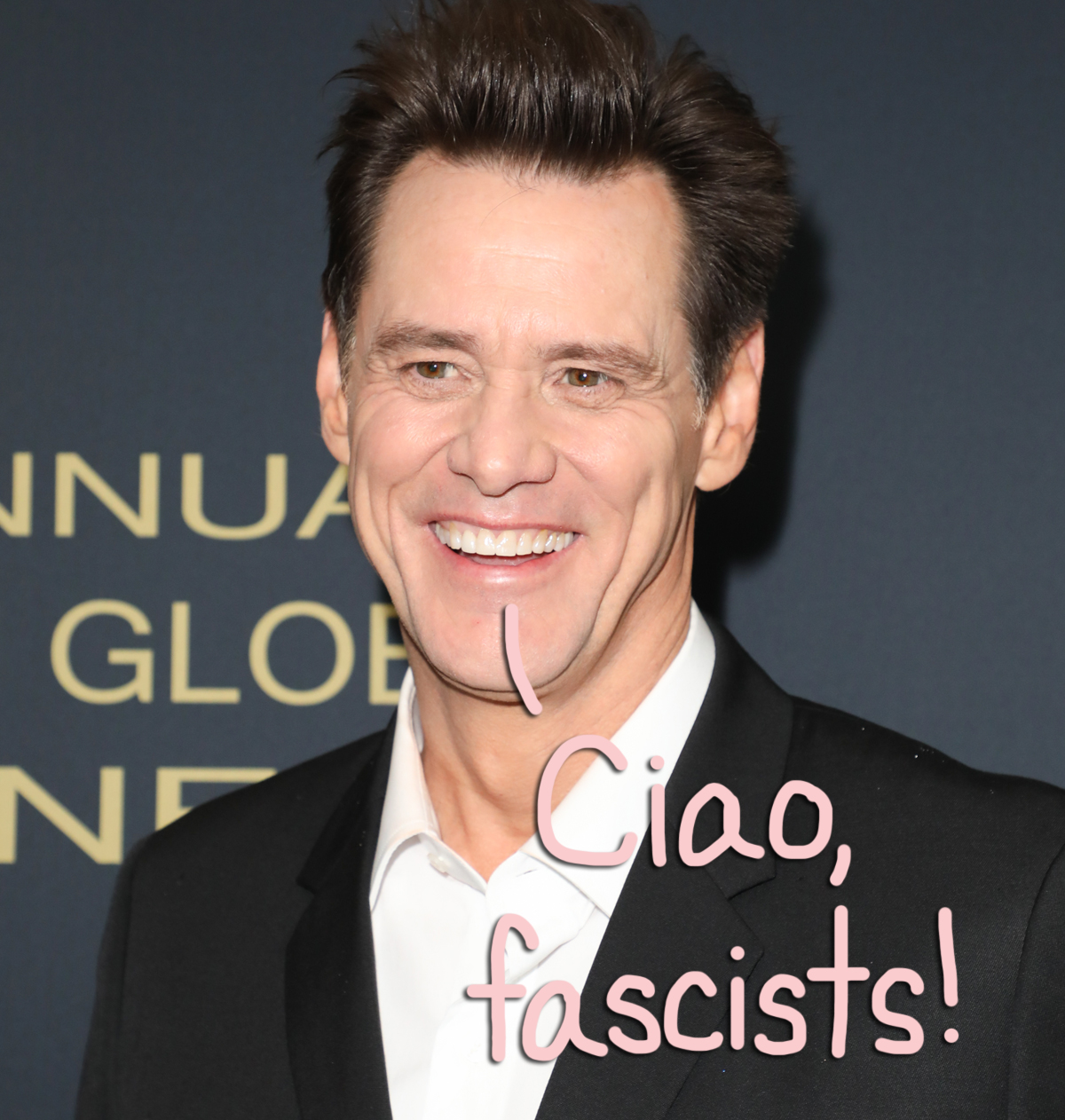 Jim Carrey drew Benito Mussolini as a reminder about Fascism!