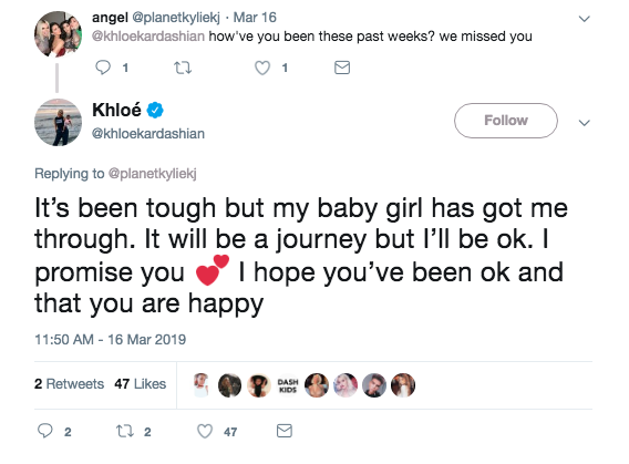 khloe kardashian journey on twitter