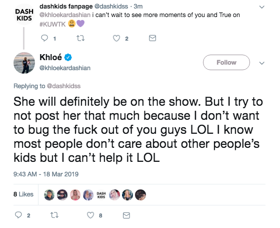 khloe kardashian reveals true will be on more of kuwtk