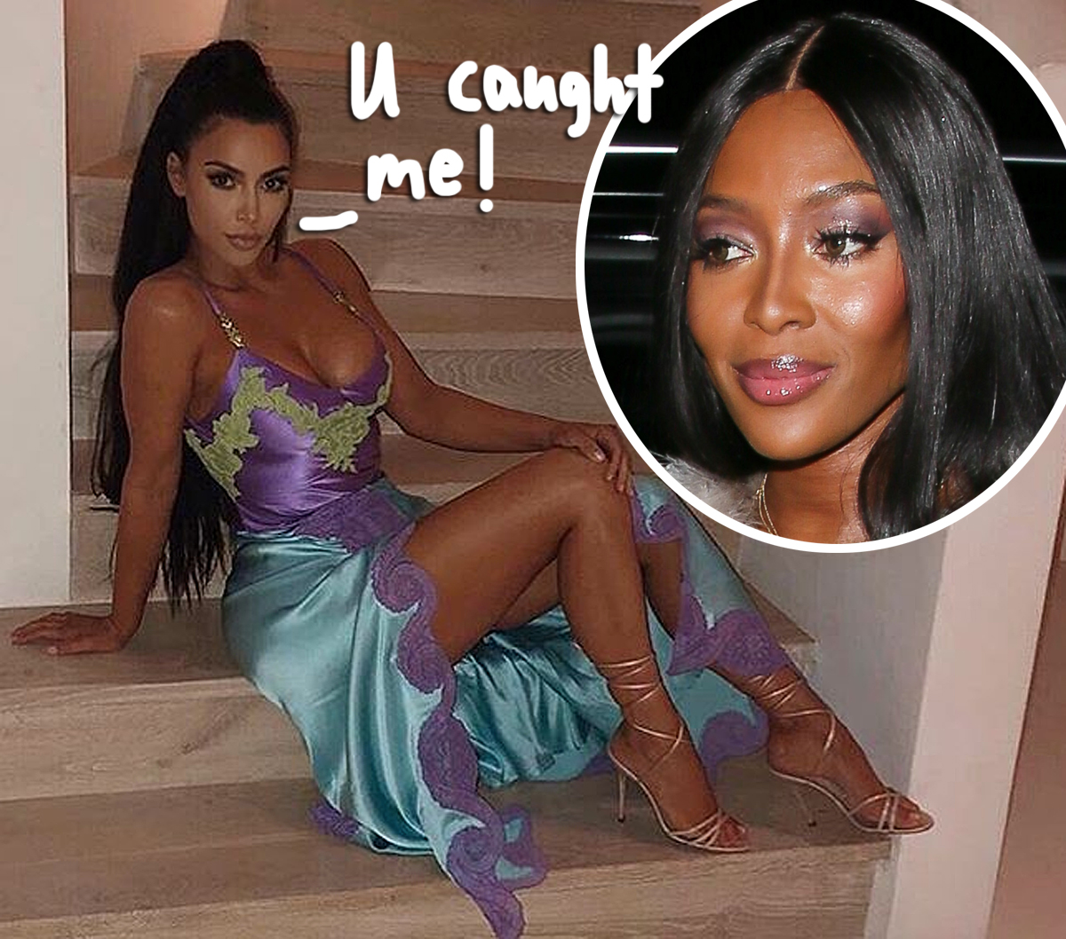 Kim Kardashian tags Naomi Campbell in Versace post