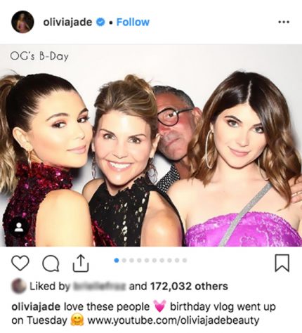 Olivia Jade and Isabella Rose pose with mother Lori Loughlin and father.