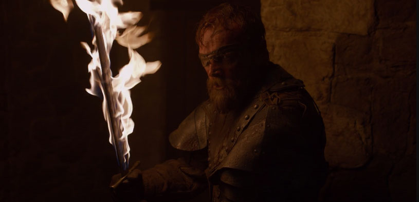 Beric flaming sword game of thrones