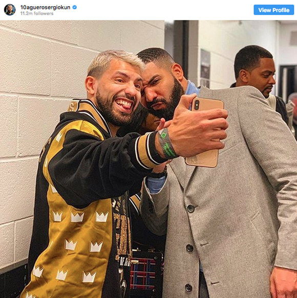 Drake Manchester City Sergio Aguero