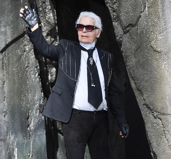 Karl Lagerfeld representing Chanel in Paris.