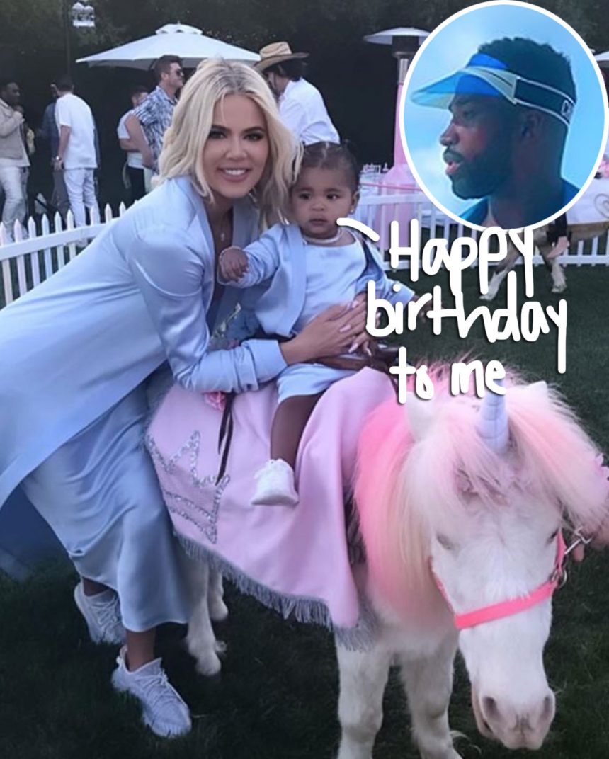 Khloe Kardashian Reunites With Cheating Ex Tristan Thompson To Celebrate Baby True 039 S First Birthday Perez Hilton