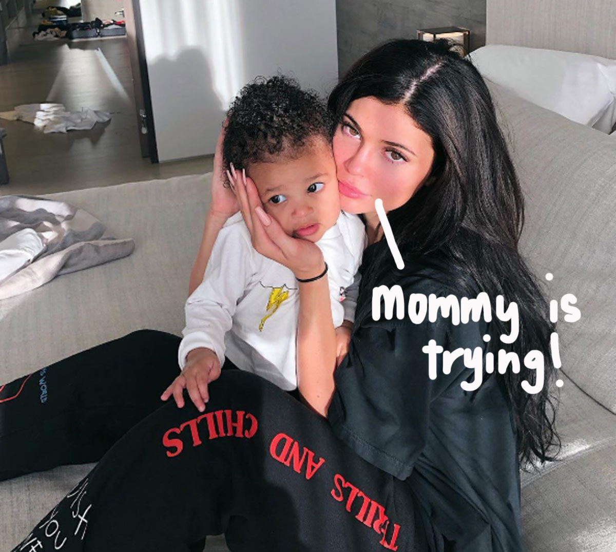 Kylie Jenner Is learning how to do stormi's hair