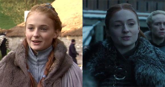 Sansa Stark Then and Now
