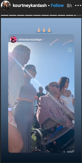 Kourtney attended Coachella Sunday service. 