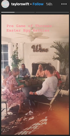 Taylor Swift and her fam got fun with games on Easter!