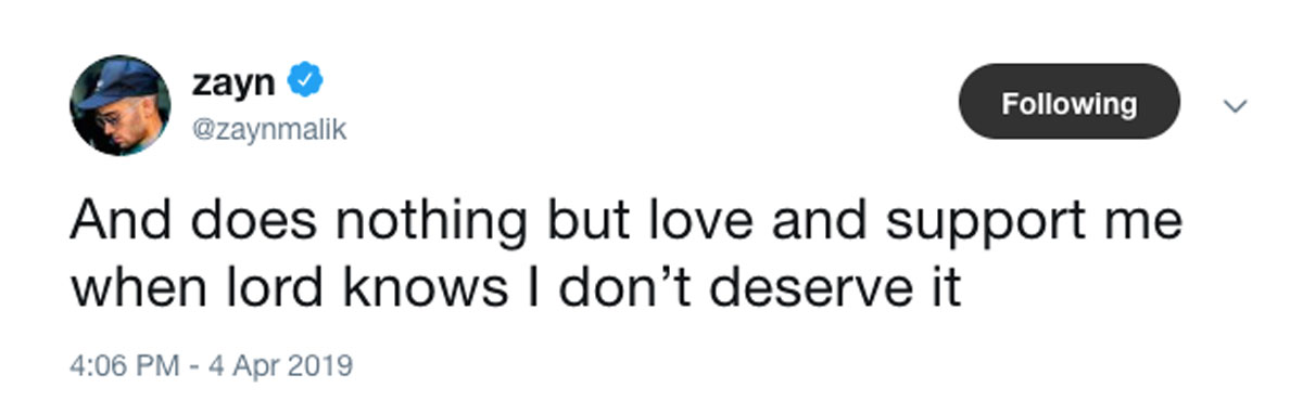 Zayn Malik defends Gigi Hadid on Twitter