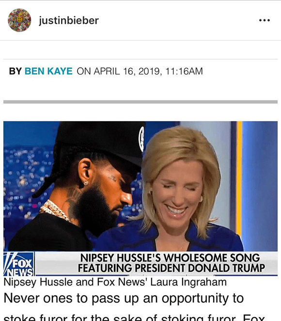 Justin Bieber wants Laura Ingraham fired!