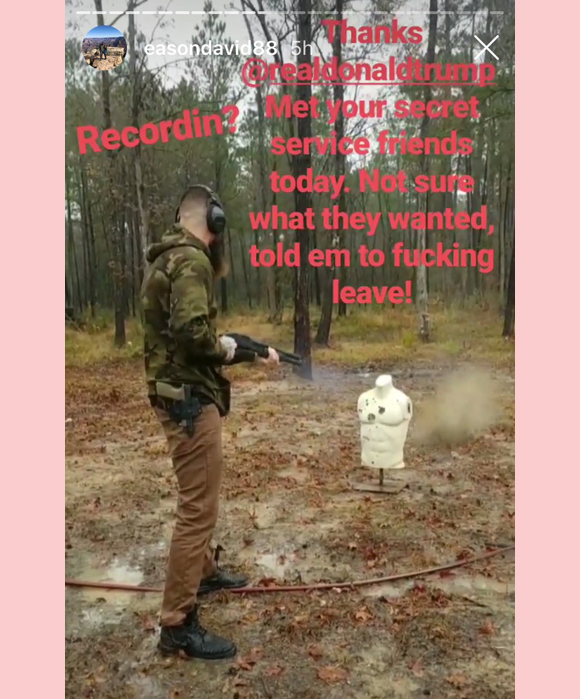 David Eason threatens officers on Instagram