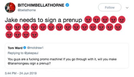 Bella Tweets About Tana and Jake