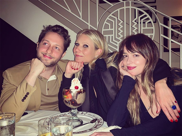 Dakota Johnson and Gwyneth Paltrow at the birthday party of Derek Blasberg