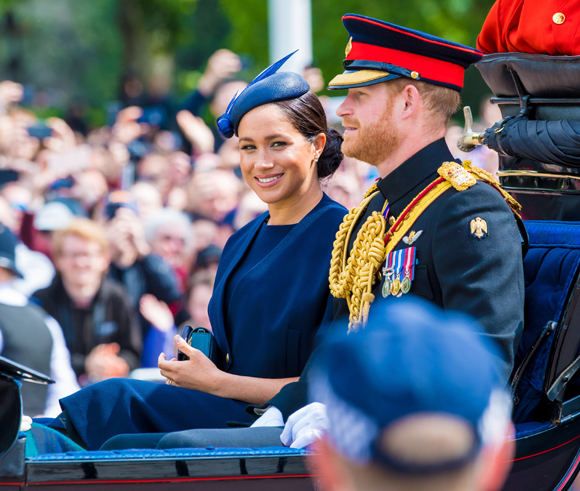 Meghan Markle with Harry at Trooping the Colour