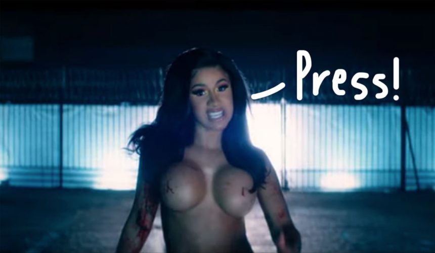 860px x 502px - Cardi B Kisses A Girl & Dances Completely Nude In NSFW New ...
