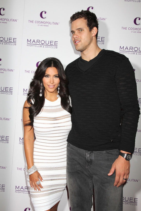 Kim spotted with now-ex-husband Kris Humphries in Las Vegas DAYS before filing for divorce.