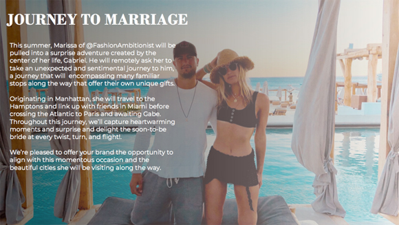 A slide from Marissa Fuchs viral proposal pitch deck