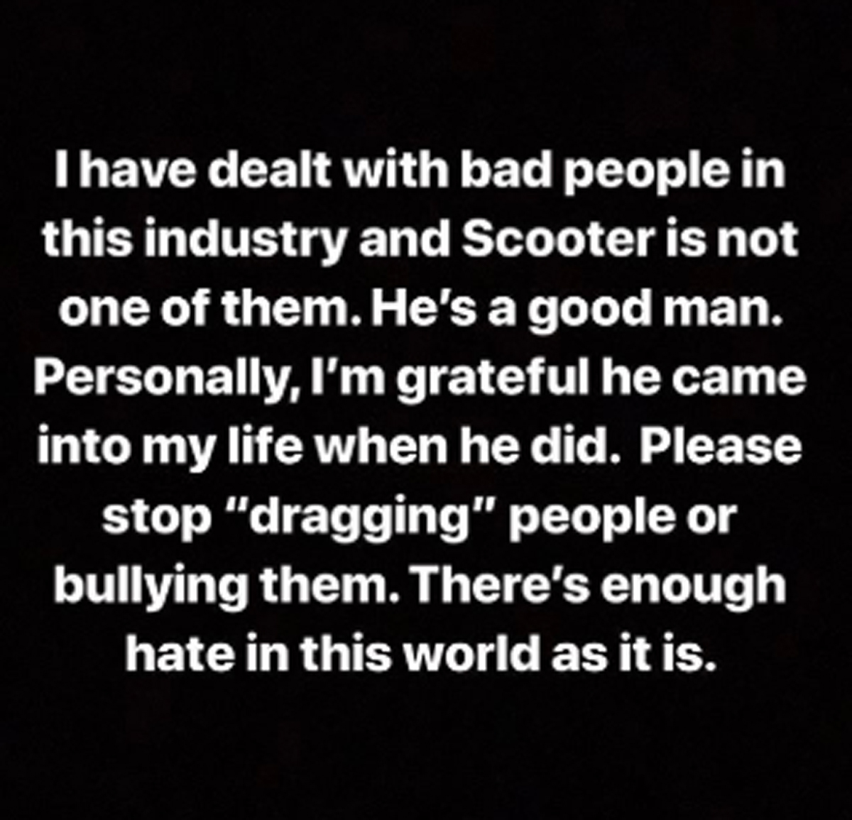 Demi Lovato Instagram story Scooter Braun 1