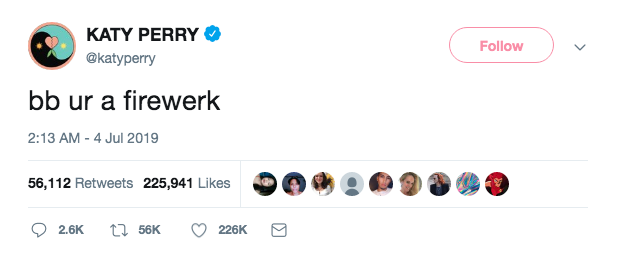 katy perry firework lyrics twitter
