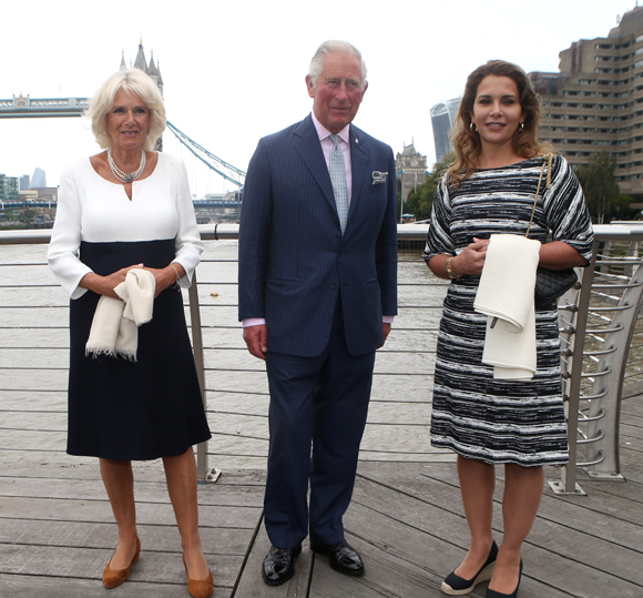 Princess Raya with Prince Charles and Camilla in 2018.