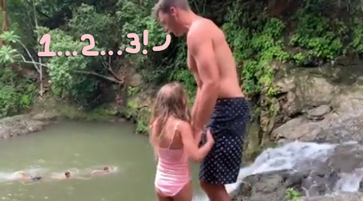 Tom Brady cliff diving video