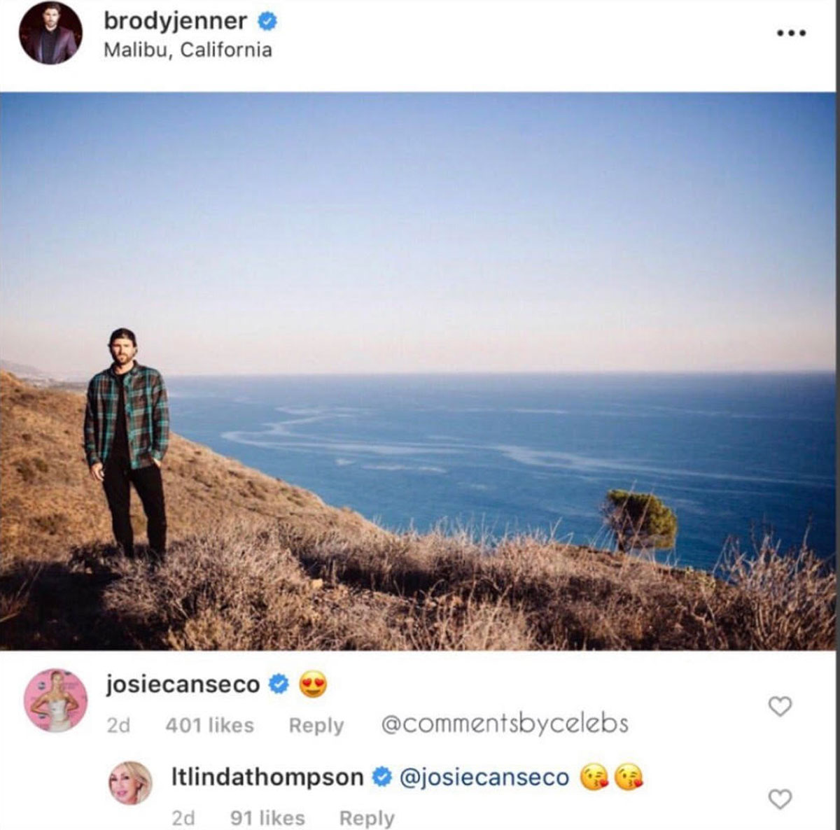 Linda Thompson comments on Brody Jenner post