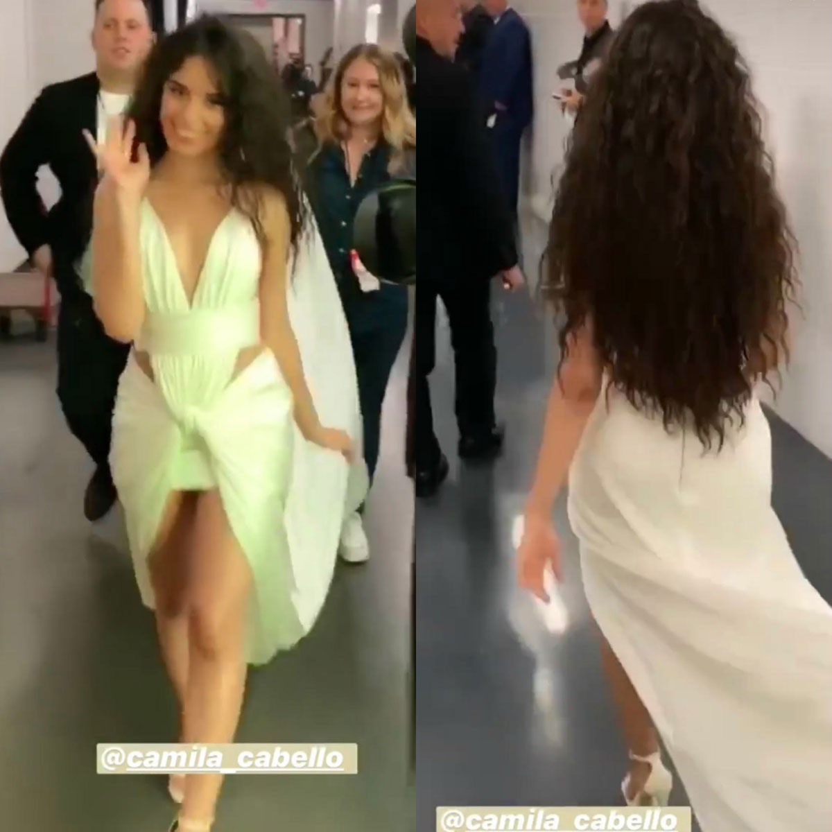 Camila Cabello dons a white dress at the MTV VMAs