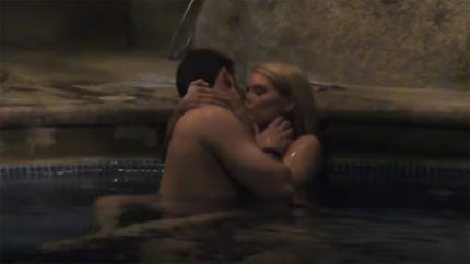 Demi Burnett and Derek Peth make out in BIP.