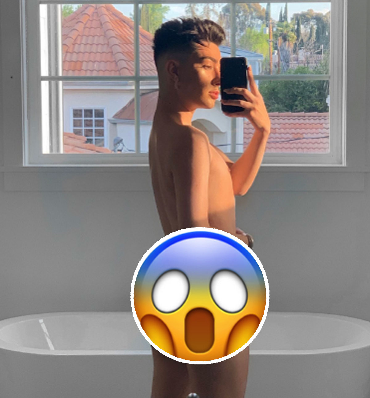 James Charles posts nude photo after being hacked on Twitter. 