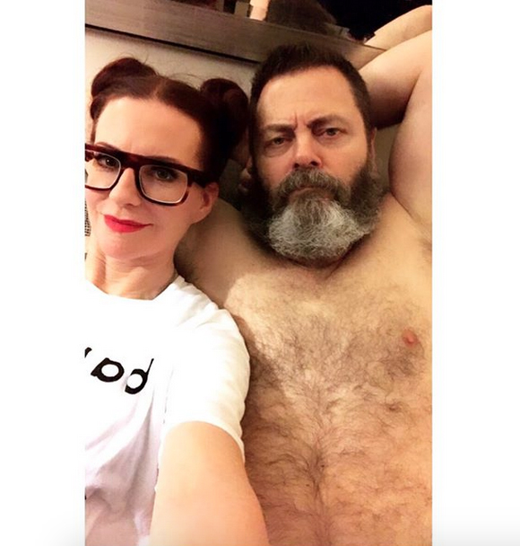 Megan mullally nipples