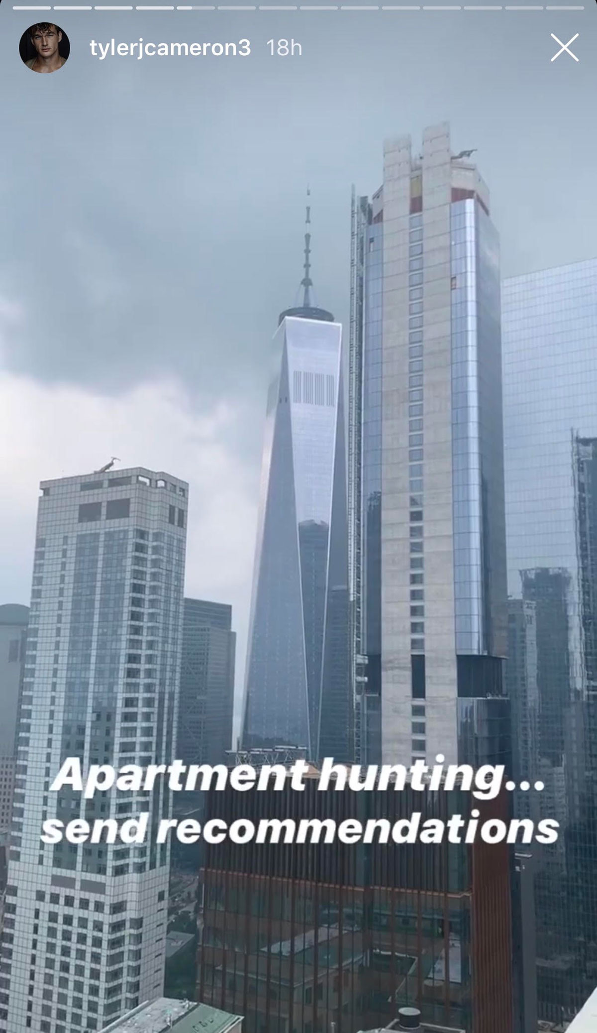 Tyler Cameron apartment hunting in NYC