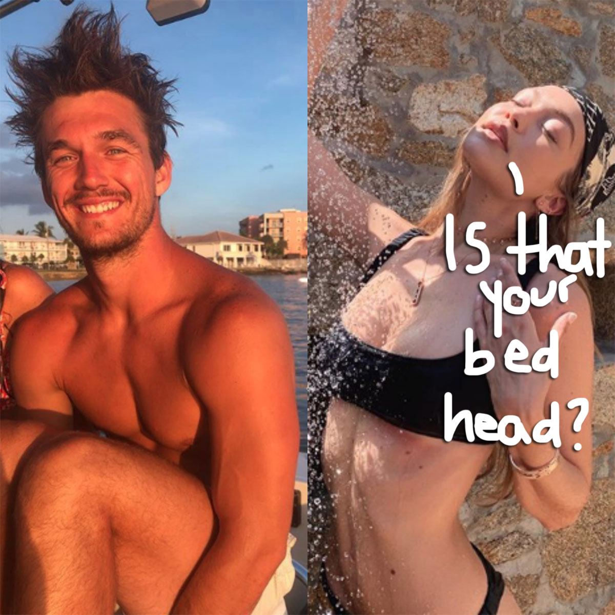 Tyler Cameron and Gigi Hadid playing coy