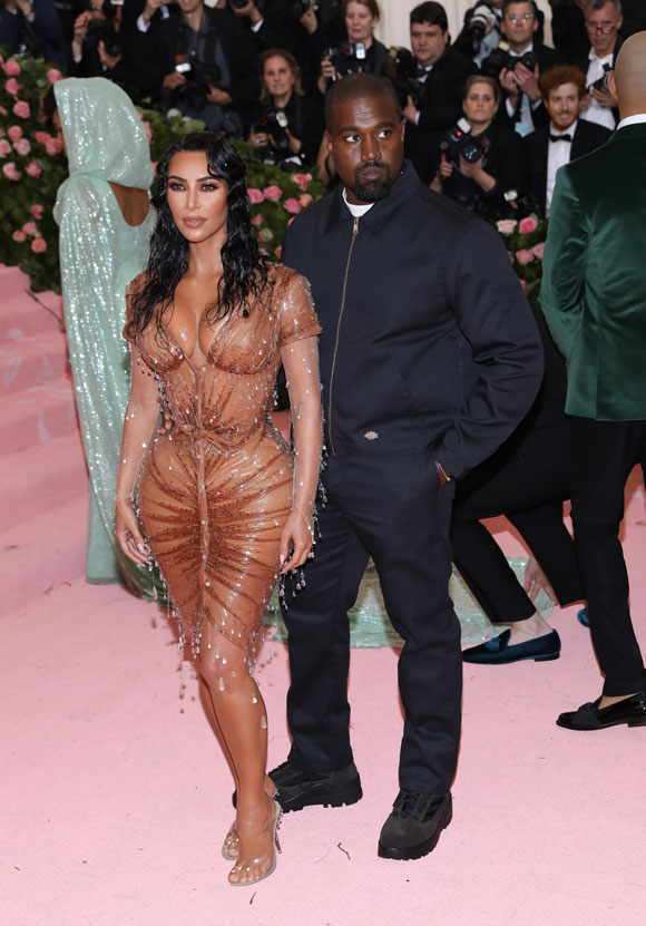 Kim and Kanye attend the 2019 Met Gala.