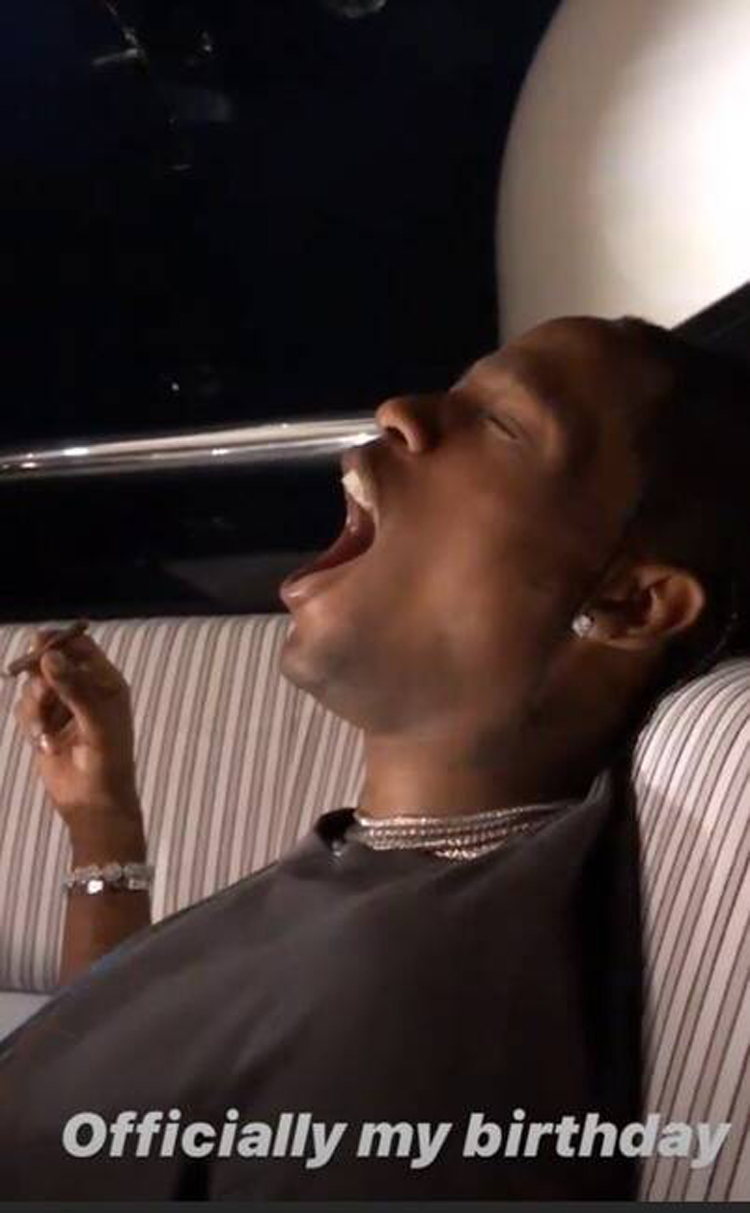 Travis Scott Kylie Jenner birthday celebration yacht