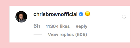 Chris Brown Instagram comments