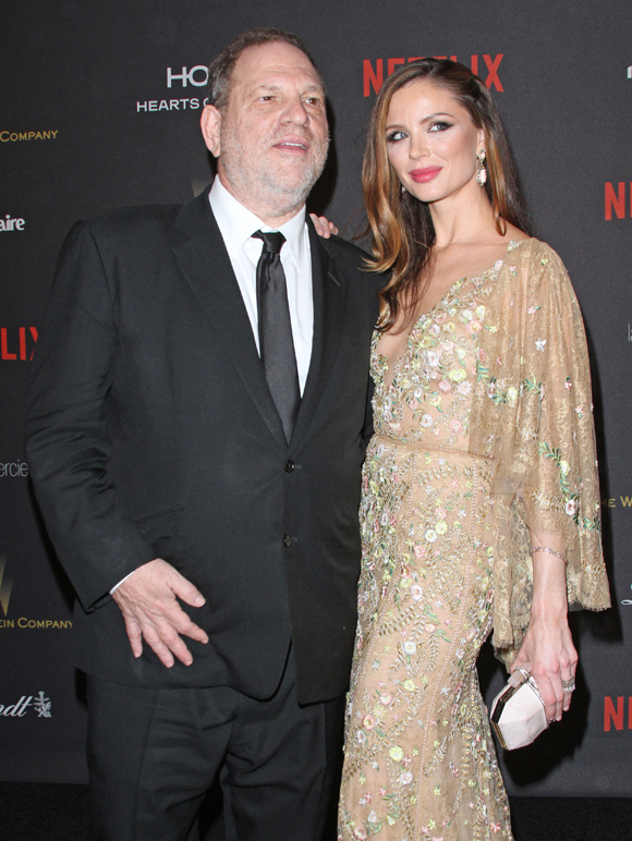 Harvey Weinstein and Georgina Chapman in happier times